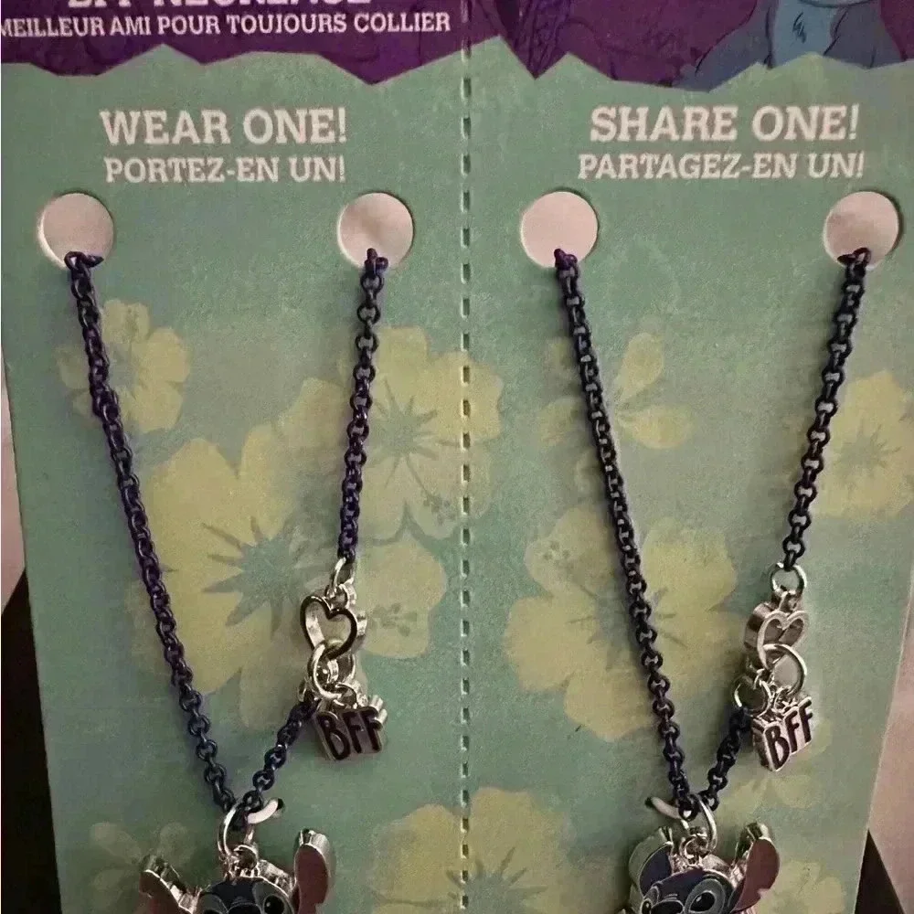 NWT Girls Lilo & Stitch Bff Necklace Official Licensed Wear One Share One